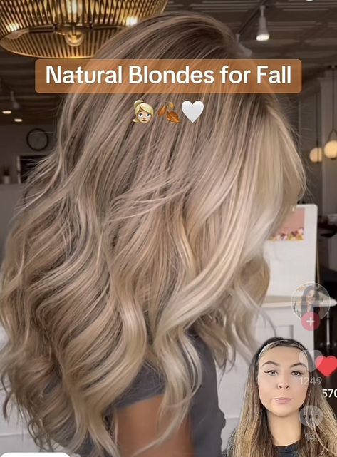 Fall Blonde Inspiration, Fall Blonde Color Ideas, Blonde Hair With Chocolate Highlights, October Blonde Hair, Fall Blonde Hair Color Highlights, Jessica Simpson Dark Hair, Bellami Pearl Blonde Extensions, Light Brown Hair With Bright Money Piece, Round Face Blonde Hairstyles