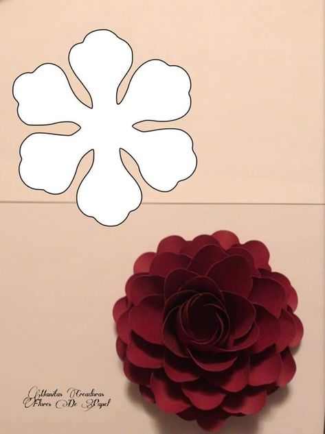 Paper Crafts Ideas, Project Paper, Kraf Kertas, Paper Flower Patterns, Paper Flower Wall Decor, Paper Flower Crafts, Paper Flower Template, Handmade Flowers Paper, Paper Flower Backdrop