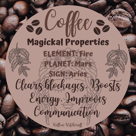 Coffee Magick, Witchy Ingredients, Coffee Witchcraft, Magickal Plants, Witchy Plants, Rune Magic, Magickal Correspondences, Kitchen Witchcraft, Herbal Witch