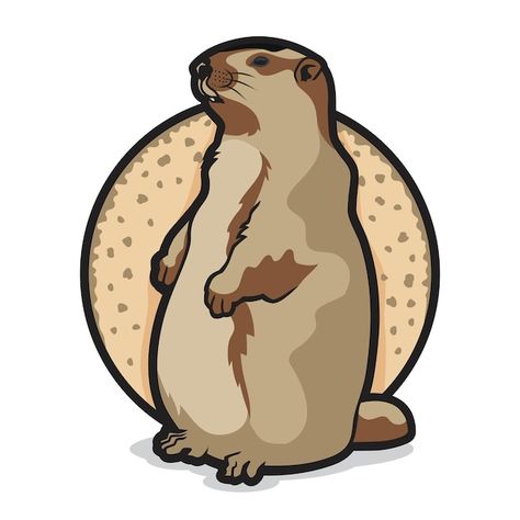 Marmot Illustration, Cute Animal Vector, Animal Vector Illustration, Prairie Dogs, Animal Mascot, Animal Vector, Prairie Dog, Himalayan, Premium Vector