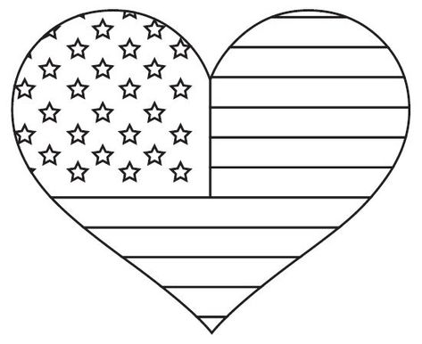 American Flag Coloring Pages - Best Coloring Pages For Kids Heart Flag Craft, American Flag Drawing, American Flag Coloring Page, Veterans Day Coloring Page, American Flag Pictures, Memorial Day Coloring Pages, Fourth Of July Crafts For Kids, American Flag Kids, Shape Coloring Pages