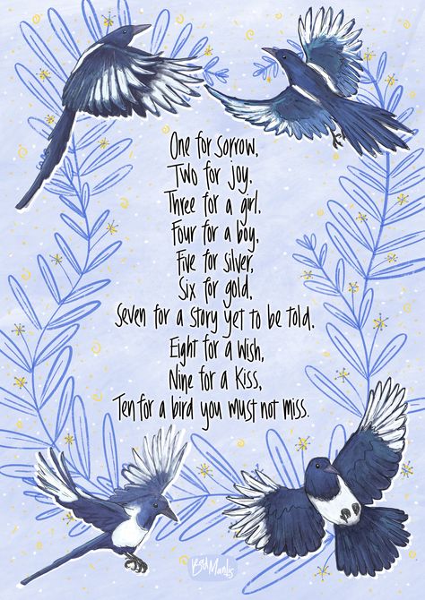 Nursery Rhyme Art, Presents For Boys, Boy Illustration, Present Perfect, Parents Baby, Nursery Rhyme, Gifts For New Parents, Magpie, Newborn Gifts