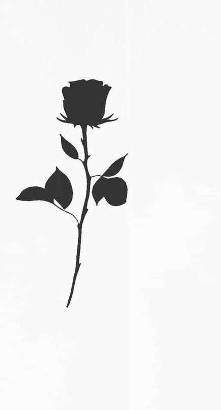 Rose Sillouhette Tattoo, Cover Up Tattoo Shoulder, Blacked Out Rose Tattoo, Black Rose Drawing, Black Rose Tattoo Design, Black Rose Tattoo For Men, Rose Stem Tattoo, Tatoo Rose, Rose Silhouette