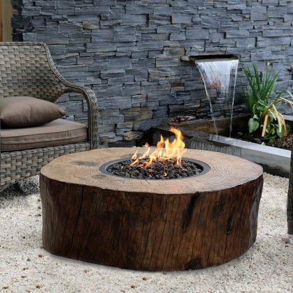 Burning Stump Fire Pit Stump Fire Pit, Natural Gas Fire Pit, Outdoor Fire Pit Table, Fire Pit Ring, Fire Pit Furniture, Propane Fire Pit Table, Portable Fire Pits, Gas Fire Pit Table, Patio Fire Pit