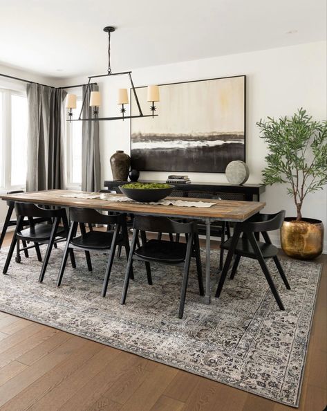 Kitchen table West Of Main, Dining Room Industrial, Dining Room Accents, Luxury Furniture Stores, Dinning Room Design, Style Deco, The Dining Room, Dining Room Inspiration, Dining Room Rug