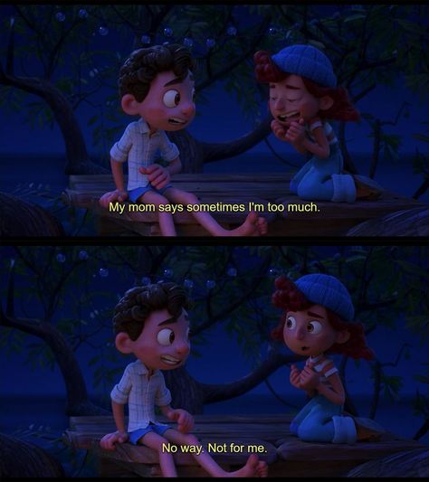 Luca Quotes Pixar, Magi Magi, Pixar Quotes, Luke Patterson, Lucas Movie, Comedy Pictures, Gay Fish, Movies Quotes, The Underdogs