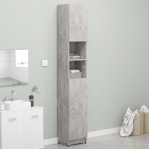 The clean lines and sleek design make it blend into your bathroom perfectly. Our chic bathroom cabinet is made of quality board, making it sturdy and stable. Wooden Bathroom Storage, White Bathroom Cabinets, Laundry Rack, Bathroom Furniture Sets, Linen Cabinet, Tall Cabinet, Chic Bathrooms, Bathroom Storage Cabinet, Bathroom Cabinets