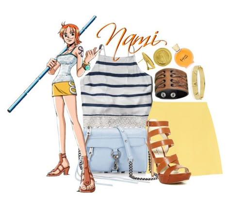 Nami Inspired Outfits, Nami Alabasta Outfit, All Nami Outfits, Nami Outfits Style One Piece, Nami Skypiea Outfit, Cartoon Outfits Ideas, Nami Outfits, Nami Pre Time Skip Outfits, One Piece Inspired Outfits