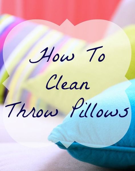 Ever had trouble trying to clean throw pillows? Here is a simple guide. Cleaning Throw Pillows, How To Wash Couch Pillows, How To Clean Decorative Pillows, How To Clean Throw Pillows, How To Wash Throw Pillows, Wash Feather Pillows, Easy S, Large Throw Pillows, Wash Pillows