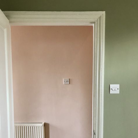 French Gray & Pink Ground. The ultimate combination. Both Farrow & Ball Pink Walls Hallway, Green Ground Farrow And Ball, Pink Trim White Walls, Pink Ground Farrow And Ball Kitchen, Farrow And Ball Porphyry Pink, Pink Ground Farrow And Ball, Farrow And Ball Pink Ground Living Rooms, Skulking Room Pink Farrow And Ball, Farrow And Ball Pink Ground