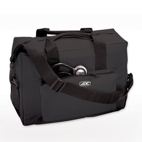 ADC's 1024 is a heavy duty, padded multi-compartment medical nylon bag to protect your most valuable medical equipment. Measures 14" x 9 1/2" x 6" when closed. Available in black, navy, or dark green. Best Gifts For Doctors, Medical Supply Organization, Medical Equipment Storage, Medical Pictures, Medical Bag, Nurse Bag, Medical Medium, Nursing Career, Medical Tourism