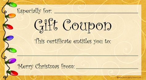 Free Printable Christmas Gift Coupons Free Printable Christmas Gift Certificate Template, Homemade Gift Certificates Templates, Free Printable Christmas Gift Certificates, Homemade Gift Certificate Ideas, Scentsy Coupons Free Printable, Blank Gift Certificate Free Printable, Gift Coupons Printable, Christmas Gift Coupons Free Printable, Christmas Gift Certificate Template Free