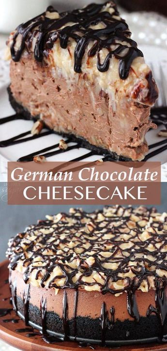 German Chocolate Cake Desserts, German Chocolate Cheesecake Cake, German Chocolate Cheesecake Easy, German Chocolate Recipes, German Chocolate Cheesecake Recipe, Cheesecake Recipes Chocolate, German Cheesecake Recipe, Coconut Cream Cheesecake, Gourmet Cheesecake