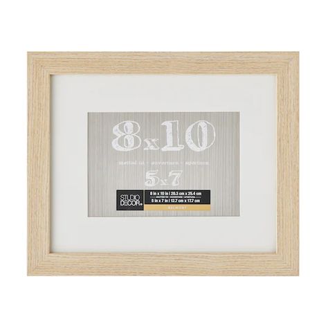 Shop for the Blonde Belmont Frame With Mat By Studio Décor® at Michaels Cream Ottoman, Picture Ledges, Document Frame, Picture Ledge, Lovely Photo, Blonde Tones, Picture Frame Shop, Mdf Frame, 8x10 Frame