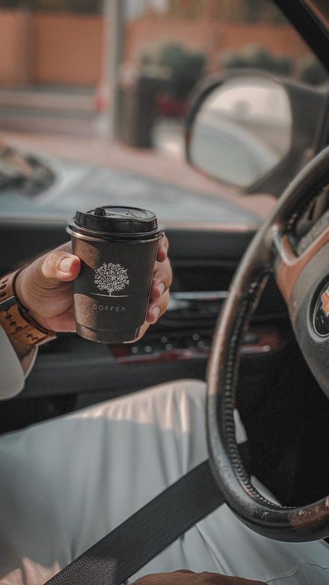 Coffee In Car, Drive Thru Coffee, Juice Ad, Coffee Shop Photography, Black And White People, Coffee Shot, Coffee In The Morning, Pretty Coffee, Coffee Truck