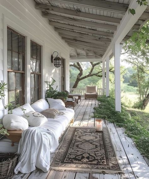 Boho Chic House Exterior, House Layouts Modern, Luxury House Decor, Boho Chic House, Buying Land, Houses Luxury, Modern House Floor Plans, Building A Porch, Tiny House Community