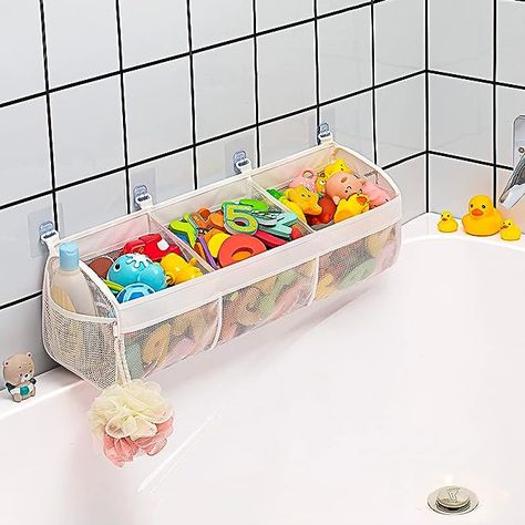 Amazon.com: Austion Original 3 Compartment Horizontal Large Openings Bath Toy Organizer for Tub, Capacity Upgrade Bath Toy Storage and Holder, Bathtub Toy Holder for Easy Access and Sorting of Toys. : Toys & Games Bathtub Toy Storage, Bath Toy Organizer, Bath Toy Storage, Toy Clutter, Bath Toy Organization, Bathroom Toys, Tub Toys, Bath Toys For Toddlers, Baby Baden