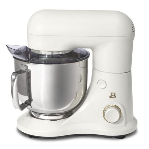 Beautiful Stand Mixer By Drew Barrymore Review | Kitchn Beautiful Kitchenware, Kitchenaid Artisan, White Icing, Head Stand, Stainless Steel Bowl, Kitchen Mixer, Drew Barrymore, Stand Mixer, Old Recipes