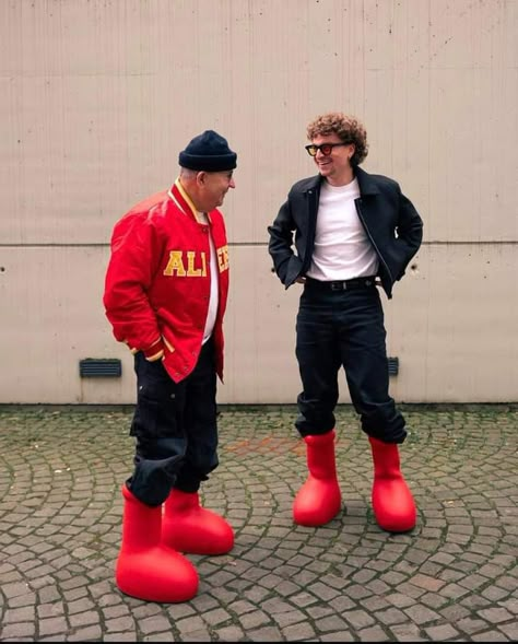 Astro Boots, Big Red Boots, Red Boots Outfit, Women Rain Boots, Red Rain Boots, Boy Boots, Sequin Suit, Womens Rain Boots, Astro Boy