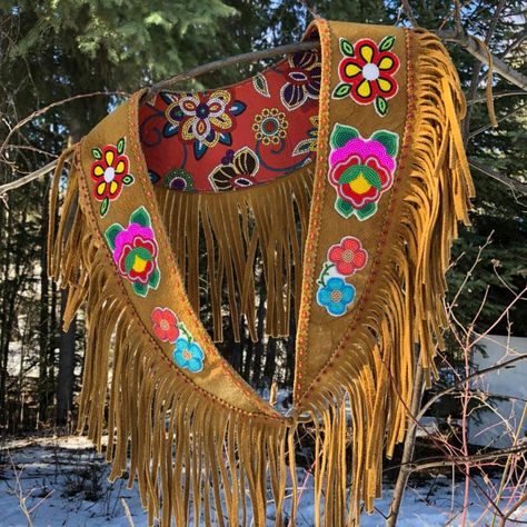 Athabaskan Beadwork, Metis Clothing, Metis Beading, Fancy Shawl Regalia, Indigenous Clothing, Indigenous Crafts, Beaded Cape, Beaded Moccasins, Beaded Jewelry Earrings