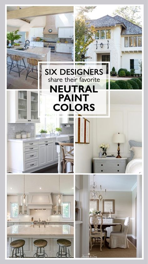 6 Designers Share Their Favorite (and Not!) Neutral Paint Colors! Best Neutral Paint Colors--->#maisondecinq paint paintcolors bestpaintcolors bestneutralpaints bestneutralpaintcolors bestbenjaminmoorepaintcolors bestbenjaminmoorecolors neutralpaint neutralpaintcolors favoriteneutralpaints French Paint Colors, Neutral Decorating, French Country Color Palette, Modern French Farmhouse, House Paints, French Country Colors, Best Neutral Paint Colors, Color Tips, Arizona House