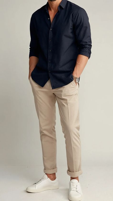 Striking the Balance: 13 Classy Smart Casual Outfits - Cheerful Talks Men Spring Outfits Classy, Male Church Outfit, Elegant Summer Outfits Men, Casual Chic Men Outfits Classy, Formal Outfit For Men Classy, Spring Outfits Men Classy, Men’s Work Outfits 2024, Mens Clothing Styles Wedding Guest, Wedding Outfits For Men Guest