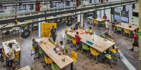 Makerspace Design, Maker Labs, Laboratory Design, Innovation Center, Robotics Engineering, Innovation Lab, School Interior, Innovation Centre, Maker Space