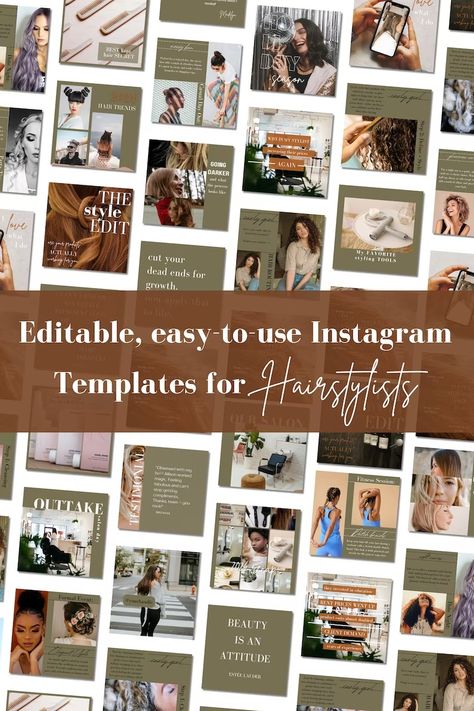 Hair Stylist Instagram Template for Hairstylist Branding Hair Salon Post Hairdresser Social Media Templates for Hair Stylist Posts Instagram - Etsy Hairdresser Social Media, Hairstylist Post, Hairdresser Instagram, Hair Social Media, Beauty Salon Social Media, Stylist Instagram, Hairstylist Salon, Hairstylist Branding, Post Insta