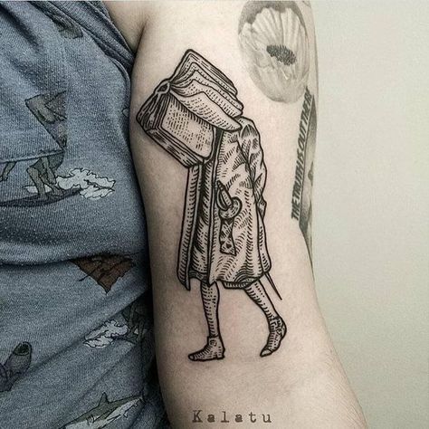 Edward Gorey Illustration, Life Tattoo Ideas, Medieval Woodcut, Designer Tattoo, Etching Tattoo, Woodcut Tattoo, Medieval Tattoo, Engraving Tattoo, Tattoo Designer