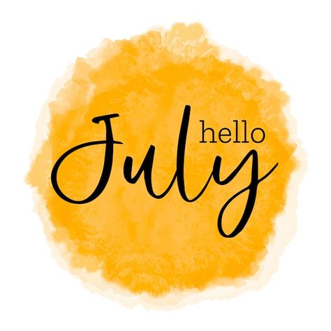 Hello july greeting card for beginning o... | Premium Vector #Freepik #vector #art-card #welcome-banner #cute-banner #cute-template New Month Messages, Hello July Images, Happy New Month Prayers, July Greetings, Happy New Month Messages, Welcome June, July Background, July Images, Happy New Year Fireworks