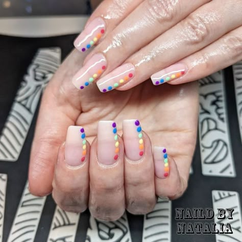 Almond Shape Nail Designs, Easy Pride Nails, Short Nail Design, Almond Shaped Nails Designs, Pride Nails, Flag Nails, Nails Design Ideas, Simple Gel Nails, Coffin Shape