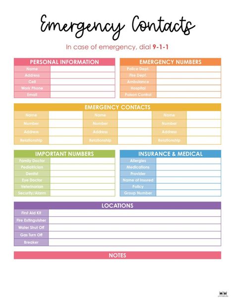 Choose from 20 unique contact list templates for personal, emergency, or staff use. All pages can be printed from a personal printer. 100% FREE! Emergency Contact List Printable Free, Contact List Template, Pec Cards, Communication Ideas, Printing Templates, Emergency Contact List, Guest List Template, Memorial Day Coloring Pages, Summer Calendar