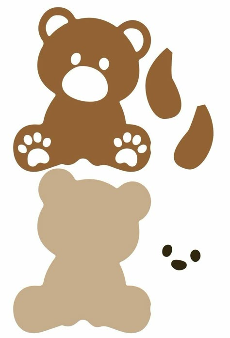 Bear Svg Free Cricut, Cameo4 Ideas, Teddy Bear Svg, Idee Babyshower, Idee Cricut, Bear Svg, Desain Quilling, Bear Silhouette, Diy Cake Topper