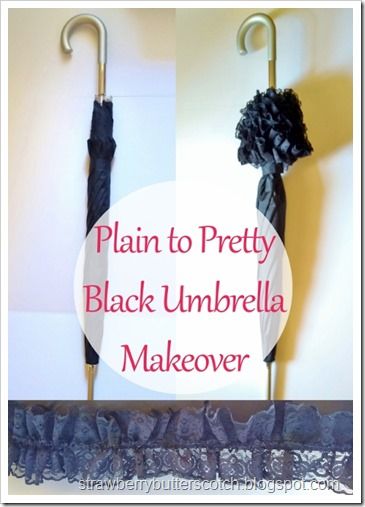 Taking a plain black umbrella and making it pretty with ruffled lace and ribbon.  Makes a nice diy parasol. Diy Lace Umbrella, Lace Parasol Diy, Diy Umbrella Decoration, Diy Parasol, Parasol Diy, Modern Victorian Fashion, Gothic Umbrella, Umbrella Diy, Diy Umbrella