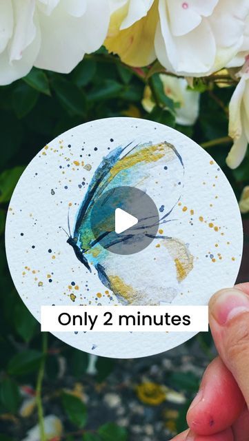 How To Paint A Butterfly Easy, Butterflies In Watercolor, Mary Wu, Isaiah 55 12, Butterfly Watercolor Painting, Butterfly Paintings, Watercolor Butterflies, Butterfly Tutorial, Isaiah 55