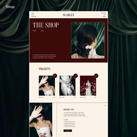 meet the newest Showit website template - Scarlet ♥️ bold & modern template for photographers and online business owners. featuring lots of imagery, the entire website acts as a portfolio to highlight your art and attract your dream clients 💫 all the demo photos are by the amazing @elyselanephotography 🥰 so scarlet, it was maroon 💋 view the whole site at scarlet.soulkynd.com Maroon Website Design, Burgundy Website Design, Black And Red Website Design, Dark Feminine Branding, So Scarlet It Was Maroon, Feminine Website Design, Feminine Website, Fonts Inspiration, Web Design Typography