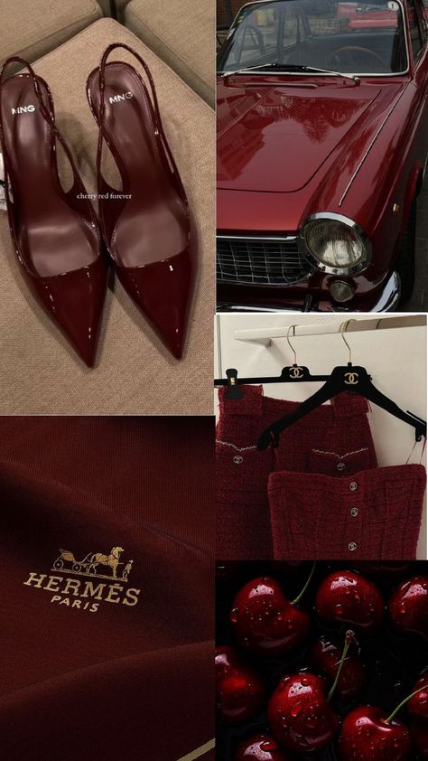 Red Aesthetic Fashion, Cherry Red Aesthetic, Hermes Heels, Aesthetic Lockscreen Wallpaper, Red Vibe, Burgundy Aesthetic, Red Smoothie, Aesthetic Lockscreen, Dark Red Wallpaper