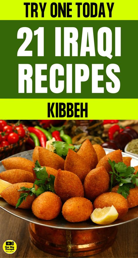 Traditional Iraqi Food, Iraq Recipe, Iraq Food Recipes, Iraq Food, Iraqi Food Recipes, Iraqi Recipes, Iraqi Food, Arabic Food Traditional, Baked Kibbeh Recipe