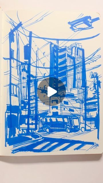 Crayola Marker Art, Marker Art Drawing, Crayola Art, Marker Sketch, Crayola Markers, City Sketch, City Drawing, Drawing Sketchbook, Art And Drawing