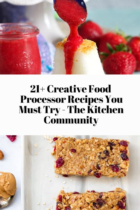 What do you use a food processor for? Thanks to food processors, we can prepare food in ways that our ancestors never imagined. These handy small kitchen appliances are perfect for making foods like hummus and nut butter. However, you can do so much more with a food processor, and food processor recipes can be incredibly creative. Recipes Using Food Processor, Good Processor Recipes, Food Processor Recipes Dessert, Food Processor Recipes Dinner, Ninja Food Processor, Cuisinart Food Processor, Best Food Processor, Food Processor Uses, Food Processor