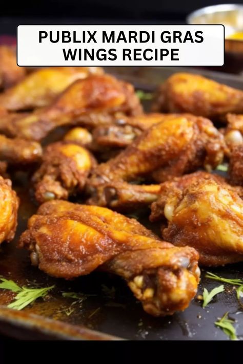 Publix Mardi Gras Wings Recipe Mardi Gras Wings Recipe, Mardi Gras Wings, Wings At Home, Madi Gras, Publix Recipes, Frozen Chicken Wings, Creamy White Chicken Chili, Wings Recipe, Game Nights