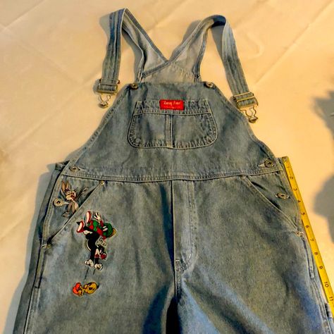 Vintage, 30 Yr Plus Jean Suspender Shorts From Wb Studio. Sooooo Cute!!! Never Worn, Washed. Excellent Condition. Jeans Suspenders, Warner Brothers Studio, Suspender Shorts, Trip Outfit, Trip Outfits, Japan Trip, Warner Brothers, Jeans Color, Warner Bros