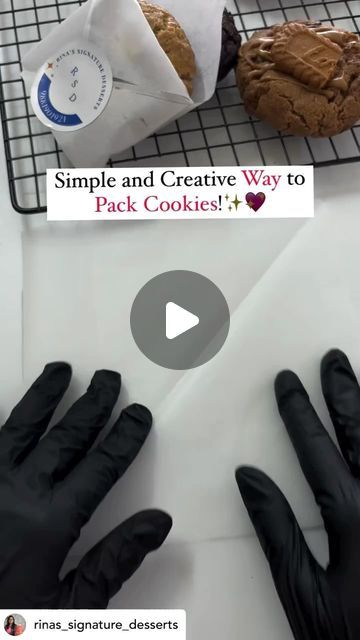 Arife Lamoulde Grant Road on Instagram: "Posted @withregram • @rinas_signature_desserts I just came across this adorable cookie packaging idea and had to give it a try! To my surprise, it was even easier than expected. ✨💖

This unique and attention-grabbing packaging is perfect for anyone wanting to make their cookies stand out. 💖

Give it a go and let me know your thoughts!✅

#baker #baking #cake #bakery #cakes #homemade #bakersofinstagram #cakesofinstagram #foodie #cakedecorating #food #dessert #chocolate #bake #homebaker #cupcakes #foodporn #birthdaycake #bread #yummy #cookies #instafood #cakestagram #foodphotography #delicious #pastry #desserts #love #birthday #sweet" Cookies Box Packaging Ideas, Cookies Packaging Ideas, Signature Desserts, Cookies Packaging, Cookie Stand, Packaging Idea, Love Birthday, Dessert Chocolate, Cake Bakery