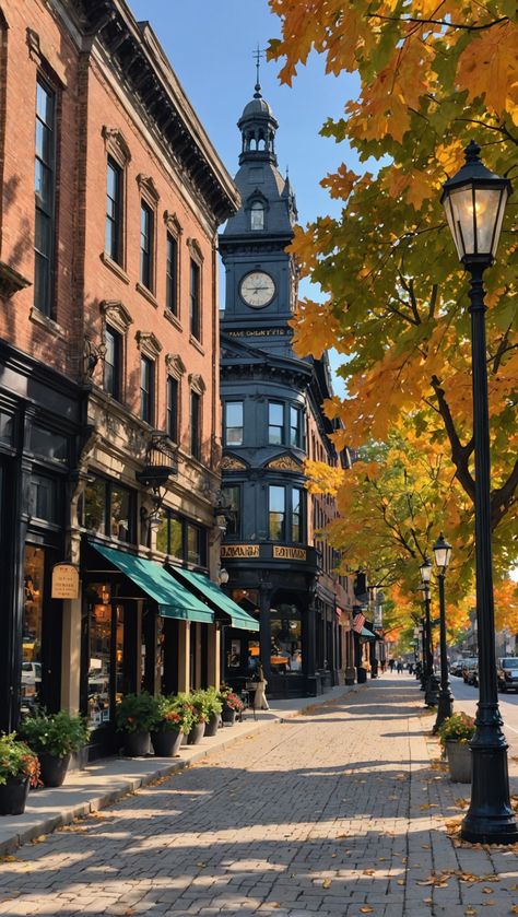 🌟 Explore and Experience Batavia, NY: History, Art, and Adventure! 🎨 Small Town Downtown, Batavia New York, Autumn In The City, New England Town, Architecture City, New England Travel, New England Fall, Beautiful Town, Small City