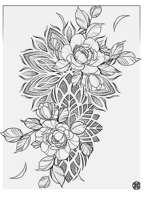 Equine Tattoo, Cool Animal Tattoos, Dotwork Tattoo Mandala, Black Flowers Tattoo, Mandela Tattoo, Floral Mandala Tattoo, Mandala Tattoo Sleeve, Animal Tattoo Ideas, Hand And Finger Tattoos