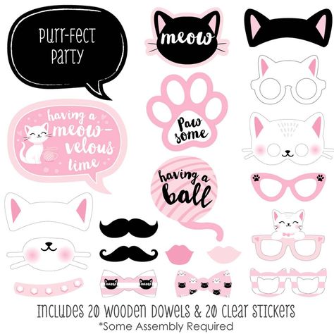 0084339417003 Funny Photo Booth, Cat Baby Shower, Birthday Photo Booth, Diy Photo Booth Props, Party Photo Booth Props, Birthday Photo Booths, Photos Booth, Cat Birthday Party