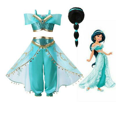 Yasmin Disney, Jasmine Costume Kids, Princess Jasmine Cosplay, Jasmine Cosplay, Princess Fancy Dress, Jasmine Princess, Aladdin Costume, Princess Jasmine Costume, Disney Princess Costumes