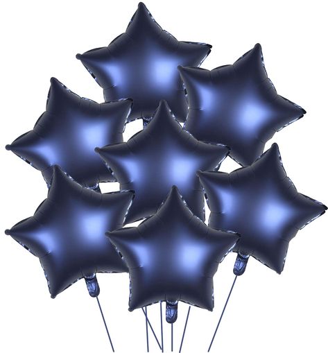 PRICES MAY VARY. Title: 10 pcs 18inch Navy blue Star Foil Balloons, Blue Star shaped Helium Balloons Mylar Balloons for Wedding Decoration Party Balloons Birthday. Product Type: Categories 17th Birthday Party Ideas, Balloons For Wedding, Balloons Blue, Navy Blue Party, Star Balloons, Wedding Balloon Decorations, Balloons Birthday, 14th Birthday, Blue Birthday