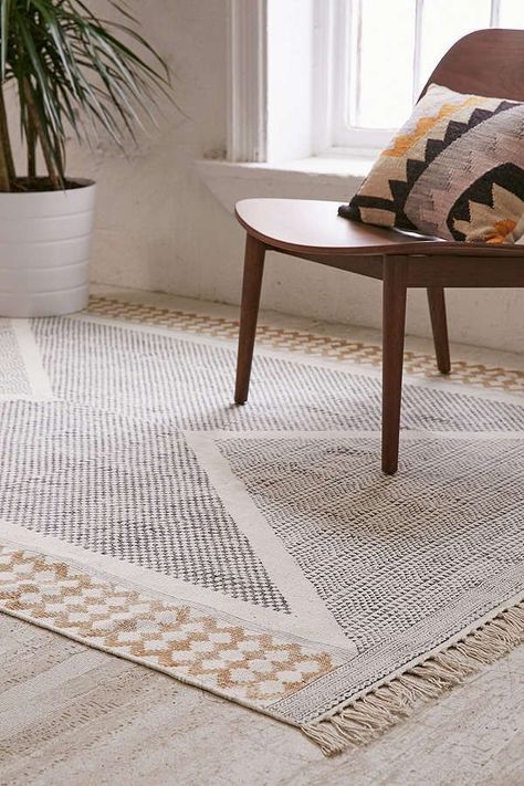 Calisa Block Printed Rug Entryway Rugs, Printed Rug, Diy Outdoor Decor, Classic Rugs, Cotton Rug, My New Room, Juno, Printed Rugs, Room Rugs