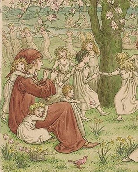 Pied Piper Of Hamelin, Classic Kids Books, The Pied Piper, Kate Greenaway, Walter Crane, Pied Piper, Under A Tree, Modern Pictures, English Artists